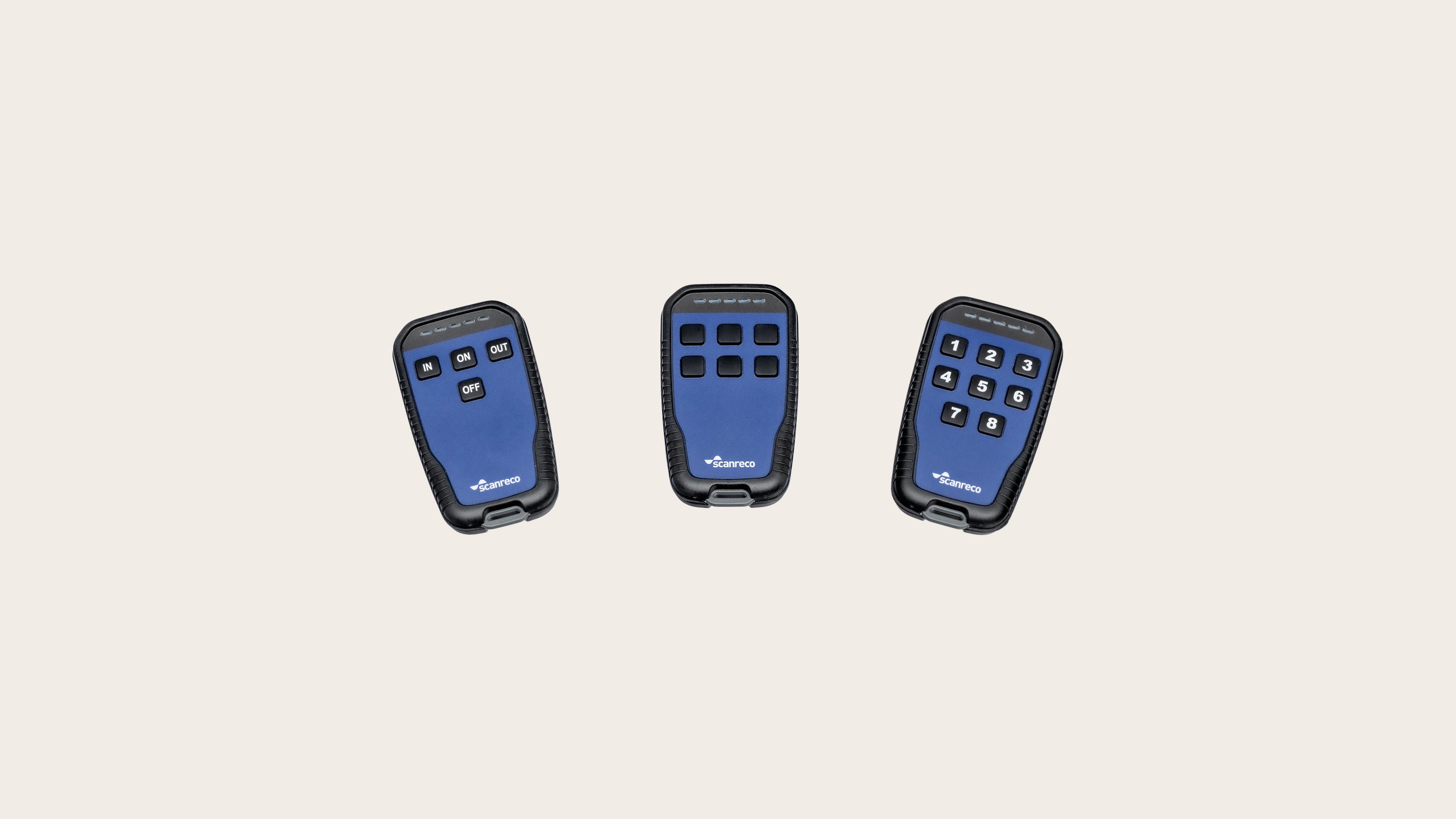 Pocket industrial radio remote controls with buttons | Scanreco