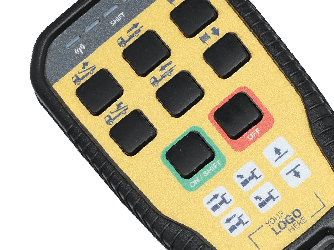 Pocket industrial radio remote controls with buttons | Scanreco