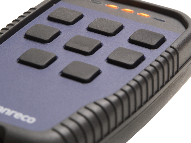 Small Pocket Remote Pocket industrial radio remote controls with buttons | Scanreco